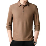Men's Elegant Long-Sleeve Polo Shirt