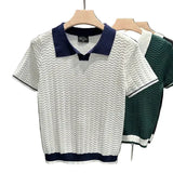 Men's Textured Wave Polo Shirt