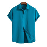 Men's Short Sleeve Linen Blend Shirt