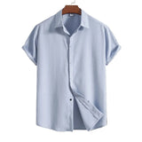 Men's Short Sleeve Linen Blend Shirt