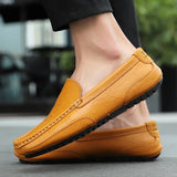 Men's Vintage-Style Leather Loafers