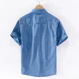 Men's Short Sleeve Denim Shirt