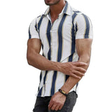 Men's Striped Short Sleeve Summer Shirt