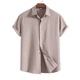 Men's Short Sleeve Linen Blend Shirt