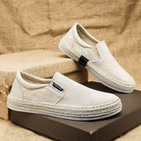 Men's Breathable Canvas Slip-Ons