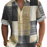 Men's Elegant Patchwork Shirt