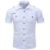 Men's Short Sleeve Cotton Cargo Shirt