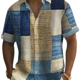 Men's Elegant Patchwork Shirt