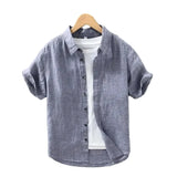 Men's Short Sleeve Linen-Blend Shirt