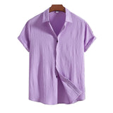 Men's Short Sleeve Linen Blend Shirt