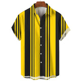 Men's Striped Short Sleeve Summer Shirt