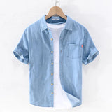 Men's Short Sleeve Denim Shirt