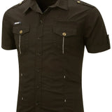 Men's Short Sleeve Cotton Cargo Shirt
