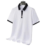 Russell Men's Elegant Striped Polo Shirt