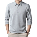 Men's Elegant Long-Sleeve Polo Shirt