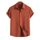 Men's Short Sleeve Linen Blend Shirt