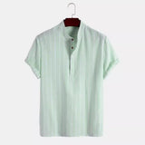 Men's Elegant Striped Short Sleeve Shirt