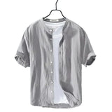 Summer Men's Cotton and Linen Shirt