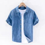 Men's Short Sleeve Denim Shirt