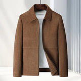 Elegant Men's Textured Fabric Jacket