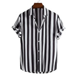 Men's Striped Short Sleeve Summer Shirt