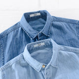 Men's Short Sleeve Denim Shirt