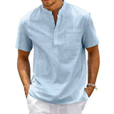Elegant Men's Cotton and Linen Shirt