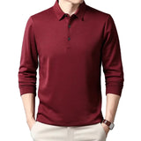 Men's Elegant Long-Sleeve Polo Shirt