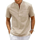 Elegant Men's Cotton and Linen Shirt