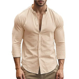 Men's Casual Cotton-Linen Summer Shirt
