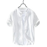 Summer Men's Cotton and Linen Shirt