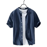 Summer Men's Cotton and Linen Shirt