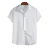Men's Short Sleeve Linen Blend Shirt
