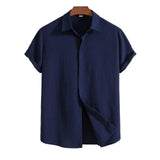 Men's Short Sleeve Linen Blend Shirt