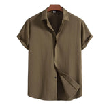 Men's Short Sleeve Linen Blend Shirt