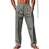 Men's Linen-Blend Hawaiian Pants