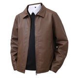 Men's Leather Bomber Jacket