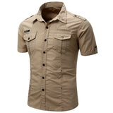 Men's Short Sleeve Cotton Cargo Shirt