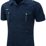 Men's Short Sleeve Cotton Cargo Shirt