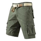 Men's Knee-Length Cotton Cargo Shorts