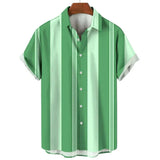 Men's Striped Short Sleeve Summer Shirt