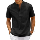 Elegant Men's Cotton and Linen Shirt