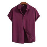 Men's Short Sleeve Linen Blend Shirt