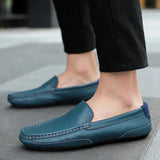 Men's Vintage-Style Leather Loafers
