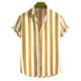 Men's Striped Short Sleeve Summer Shirt