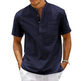 Elegant Men's Cotton and Linen Shirt