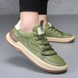Men's Thick-Sole Leather Shoes