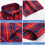 Men's Short Sleeve Check Cotton Shirt