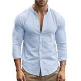 Men's Casual Cotton-Linen Summer Shirt