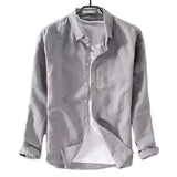 Men's Casual Cotton-Linen Shirt